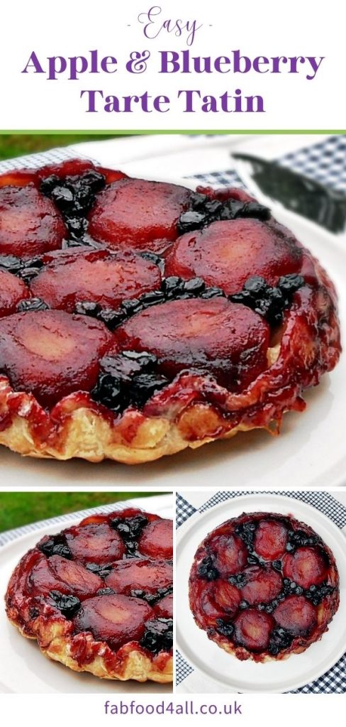 Apple & Blueberry Tarte Tatin Pinterest image.
