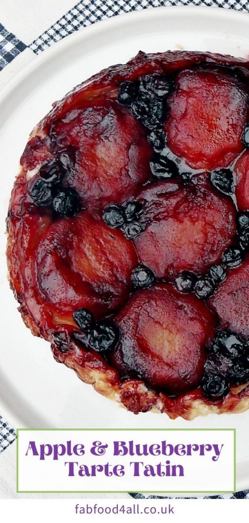Apple & Blueberry Tarte Tatin Pinterest image.