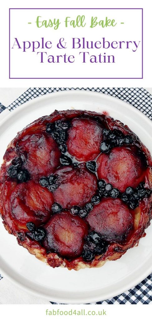 Apple & Blueberry Tarte Tatin Pinterest image.