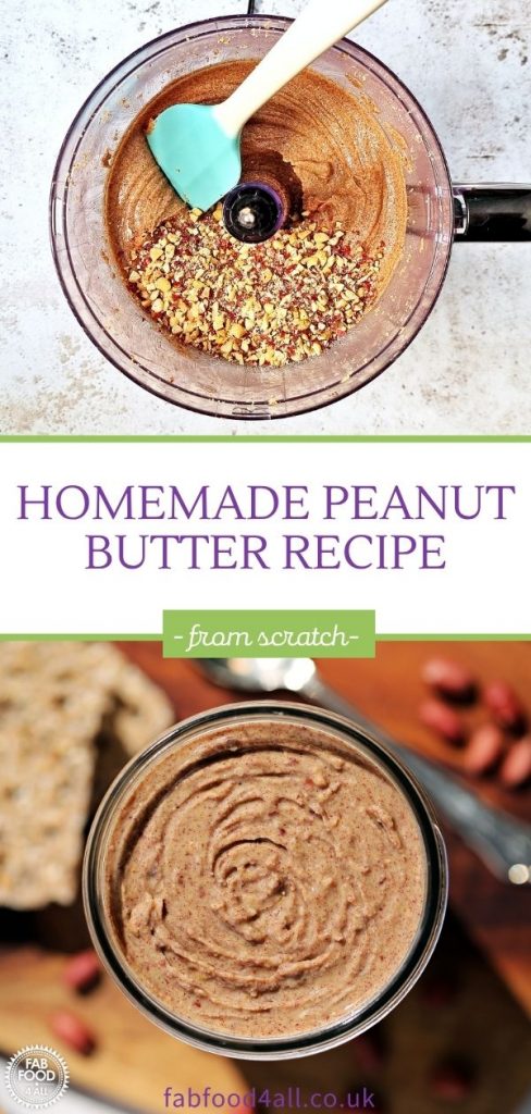 Homemade Peanut Butter Recipe - One Ingredient Pinterest Image