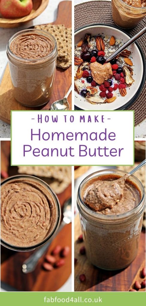 Homemade Peanut Butter Recipe - One Ingredient Pinterest Image