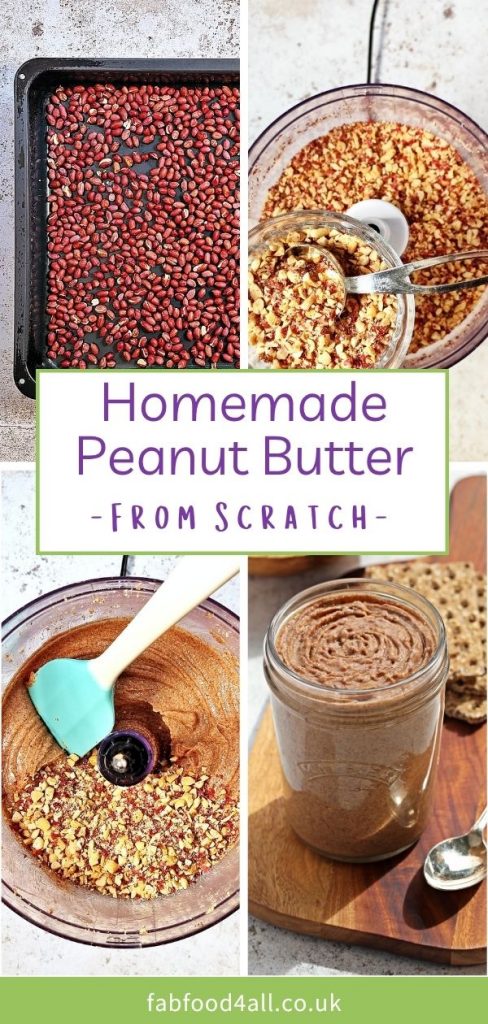 Homemade Peanut Butter Recipe - One Ingredient Pinterest Image