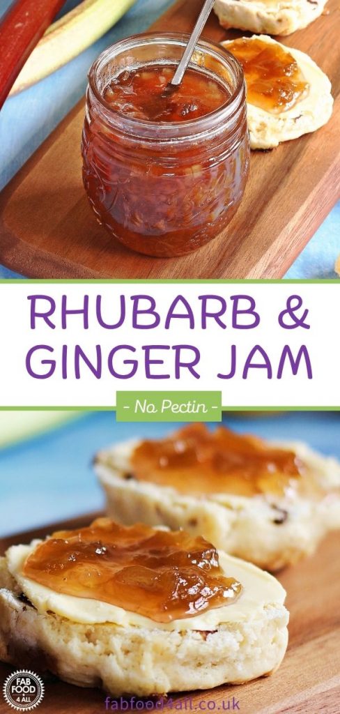 Rhubarb & Ginger Jam Pinterest image