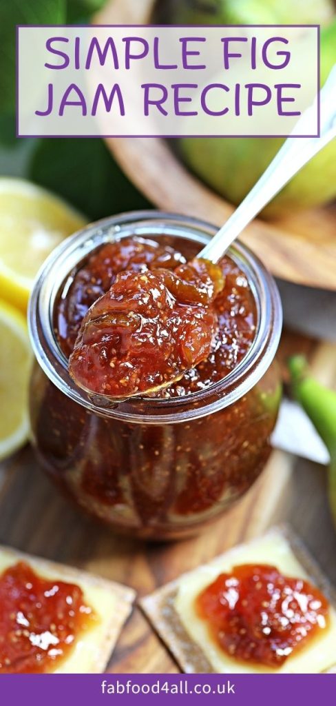 Simple Fig Jam Recipe (No Pectin) Pinterest Image